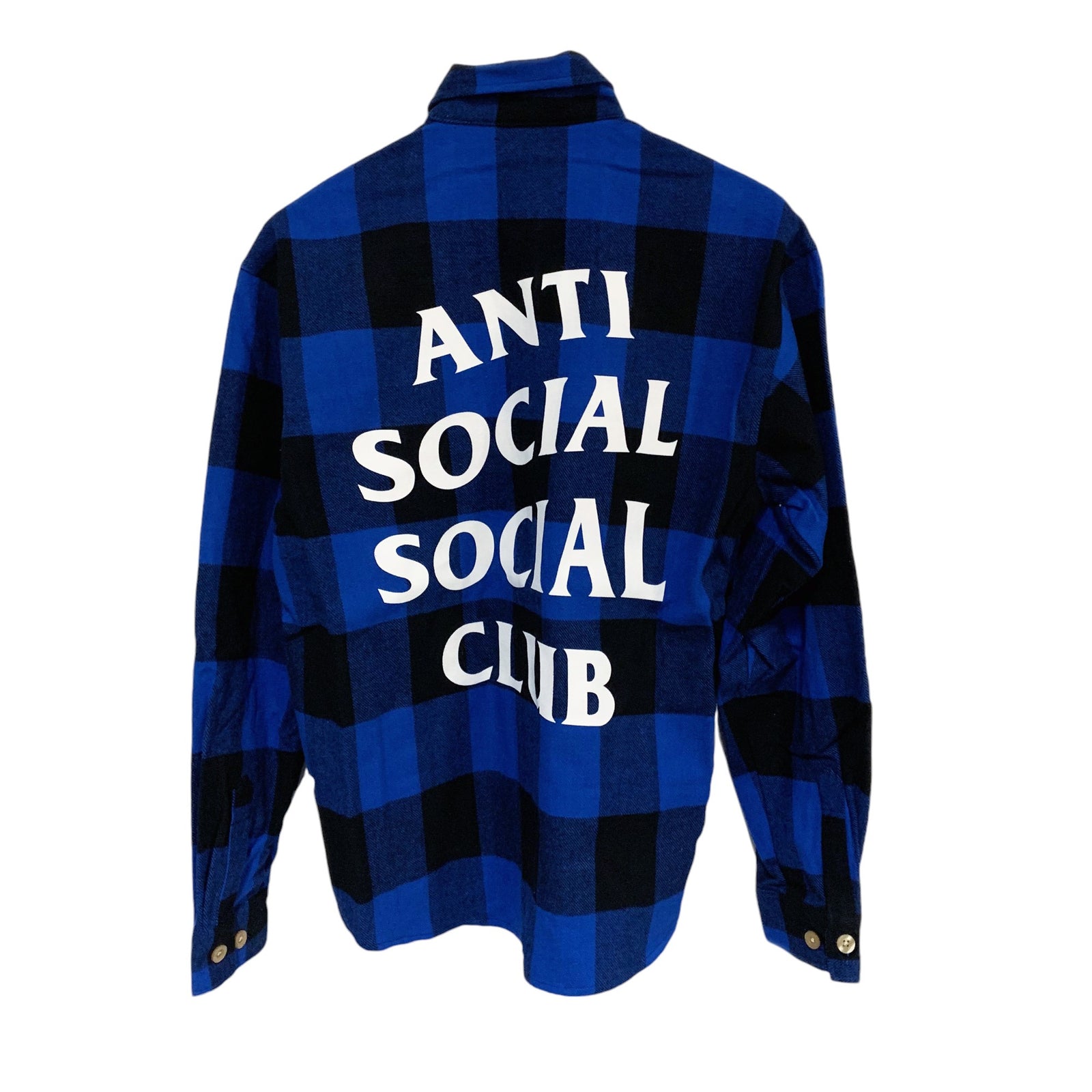 BLUR FLANNEL LONG SLEEVE SHIRT BLUE | ASSC