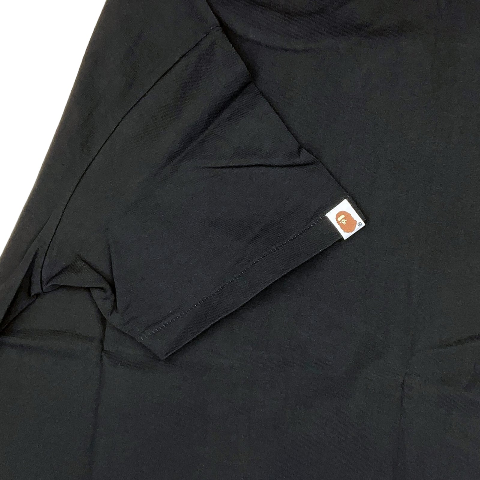 LOGO CHECK COLLEGE T-SHIRT BLACK BLUE | A BATHING APE