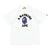 LOGO CHECK COLLEGE T-SHIRT WHITE BLUE | A BATHING APE