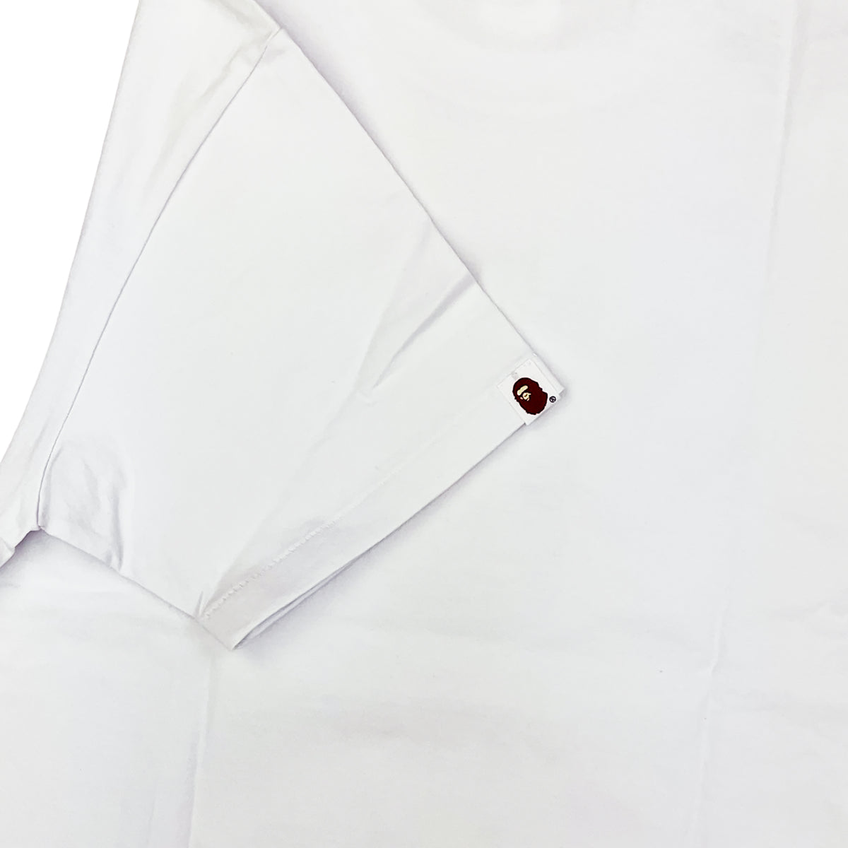 LOGO CHECK COLLEGE T-SHIRT WHITE BLUE | A BATHING APE