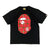 LOGO CHECK BIG APE HEAD T-SHIRT BLACK RED | A BATHING APE