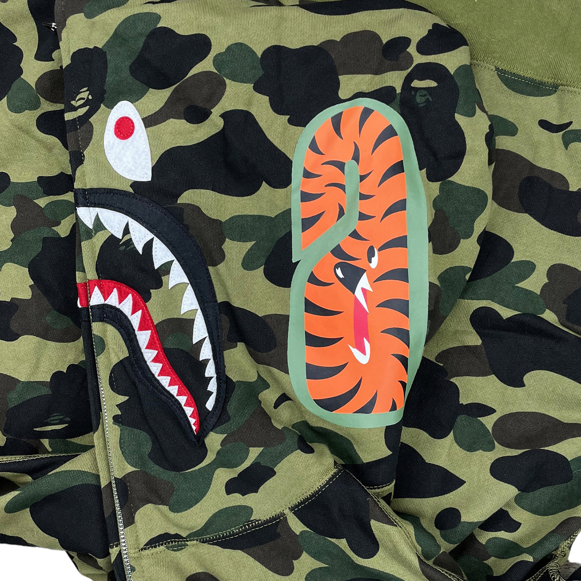 COLOR CAMO SHARK WGM HOODIE SWEATSHIRT GREEN | A BATHING APE