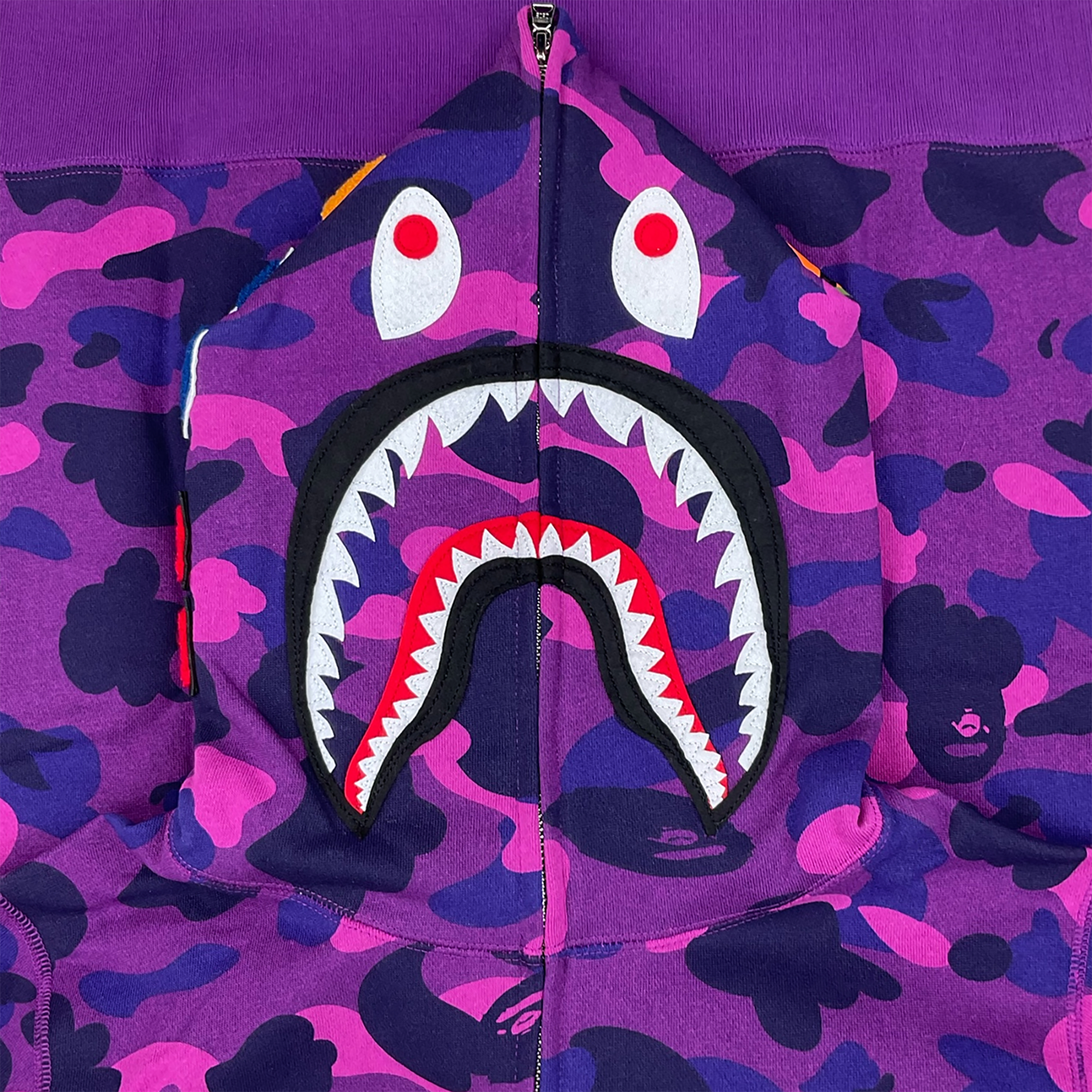 BAPE Color Camo Shark WGM Hoodie Sweatshirt Purple - 0riginalFeet
