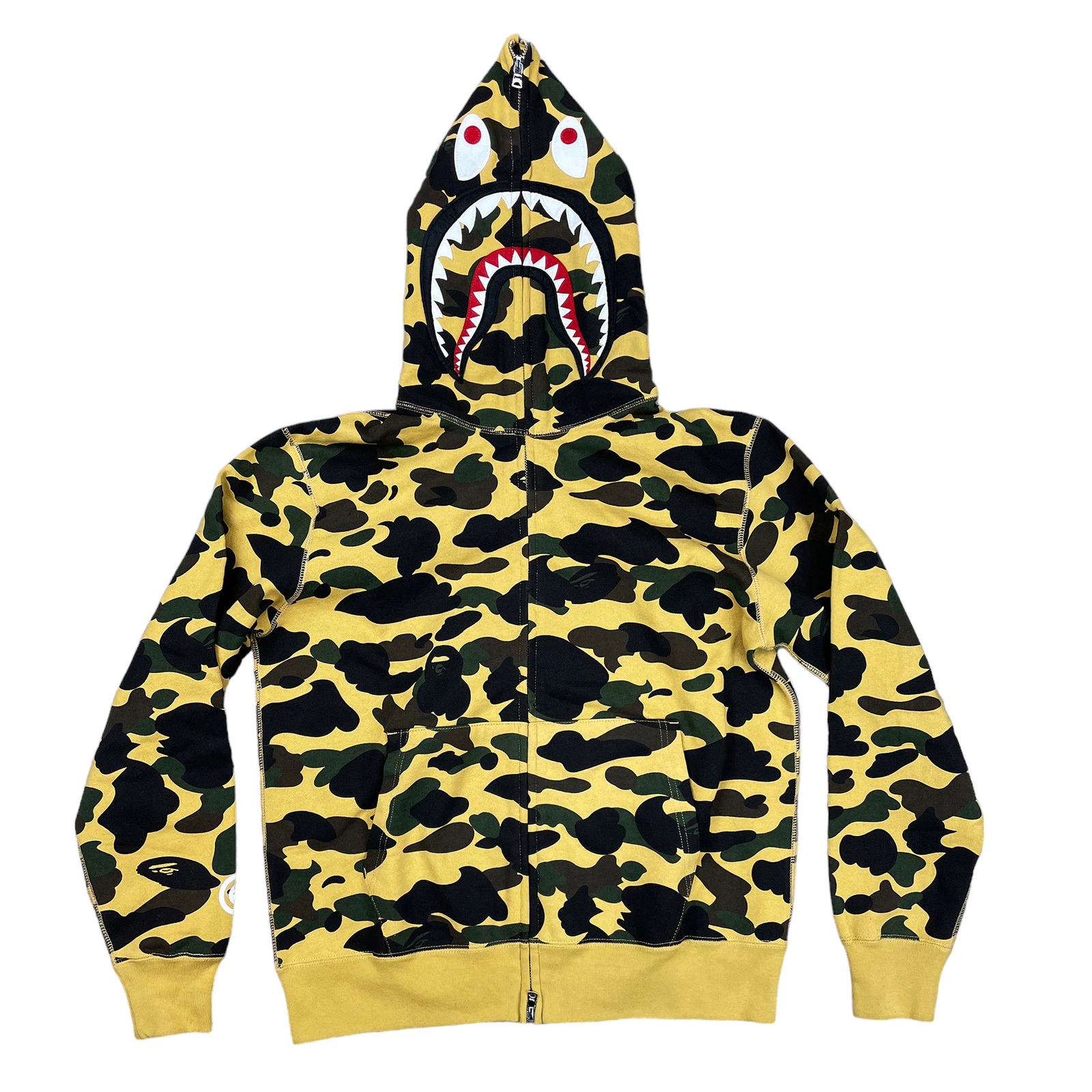 COLOR CAMO SHARK WGM HOODIE SWEATSHIRT YELLOW | A BATHING APE