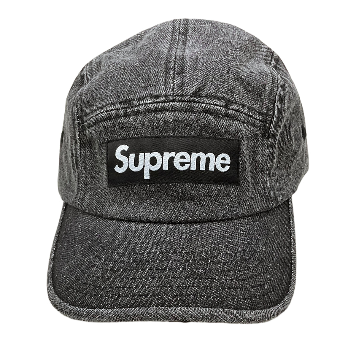 DENIM 5-PANEL CAMP CAP WASHED BLACK (FW22)