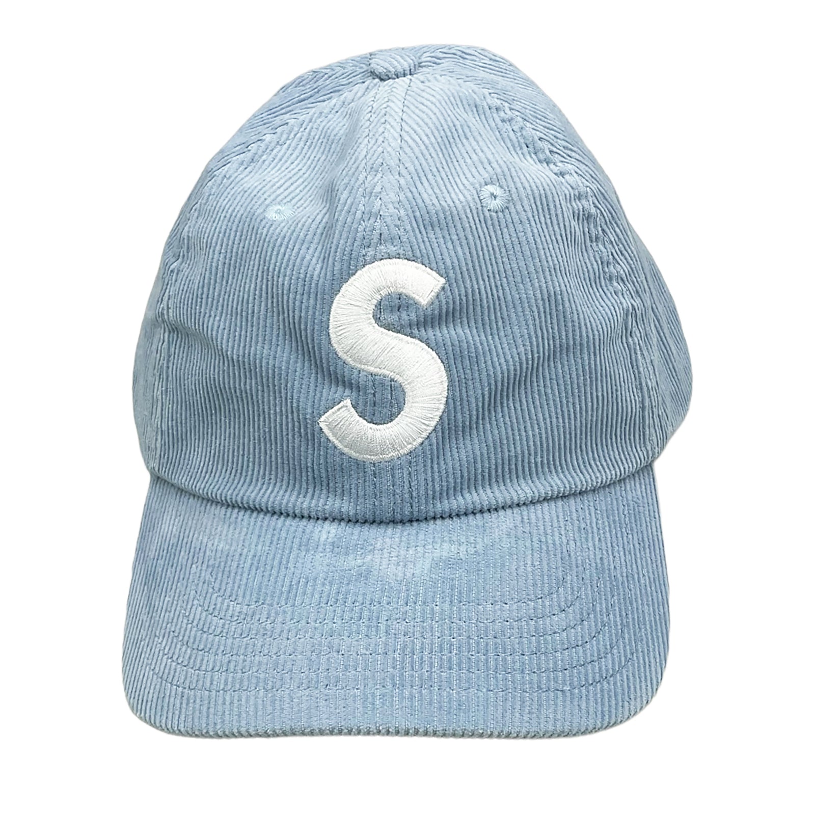 FINE WALE CORDUROY S LOGO 6-PANEL CAP LIGHT BLUE (SS21)