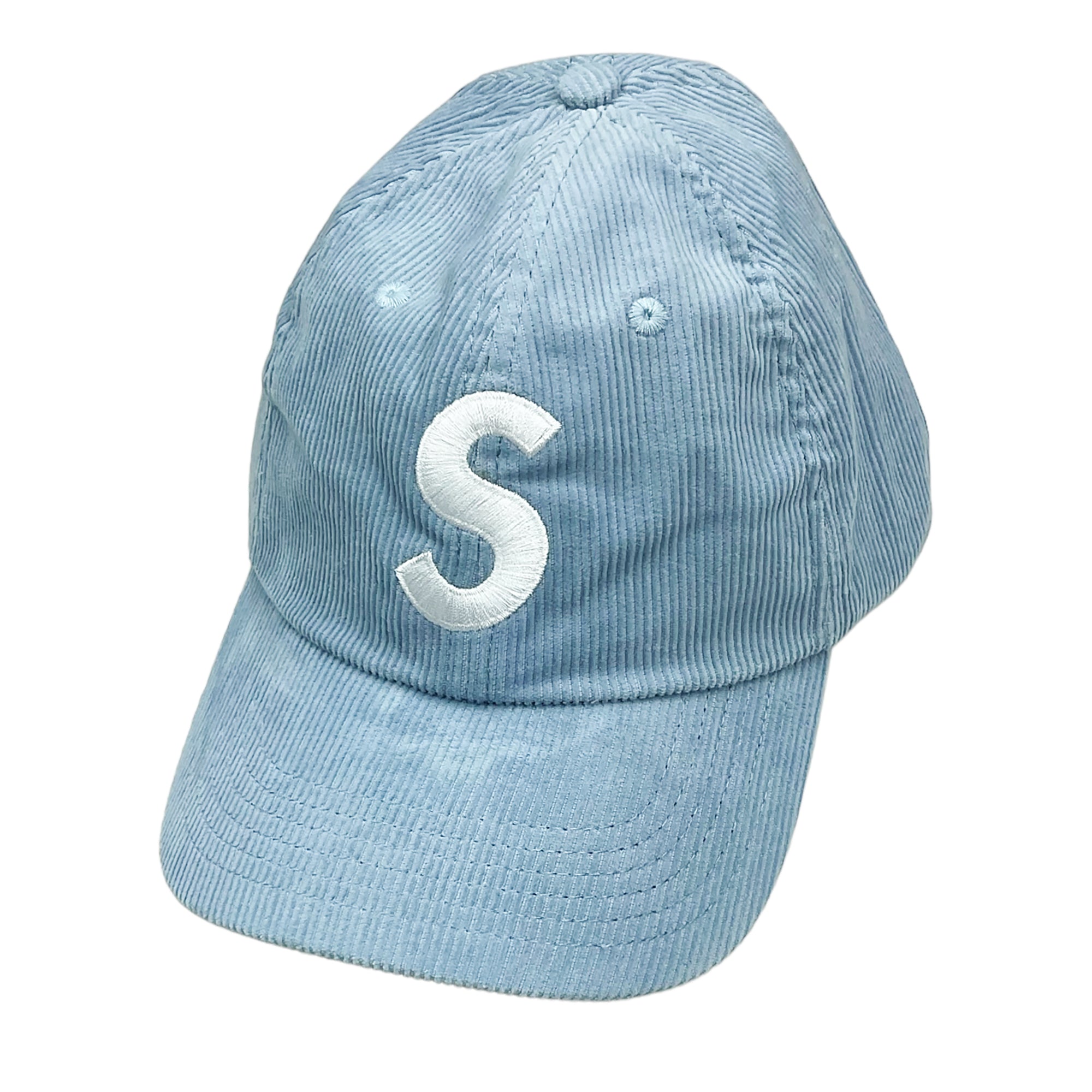 FINE WALE CORDUROY S LOGO 6-PANEL CAP LIGHT BLUE (SS21)