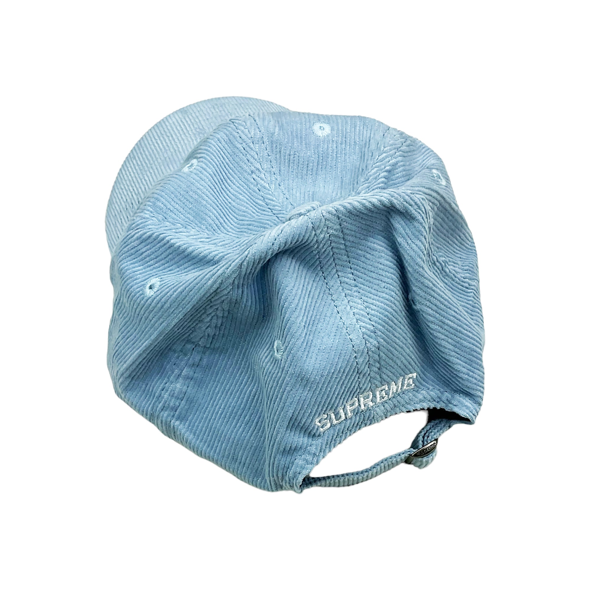 FINE WALE CORDUROY S LOGO 6-PANEL CAP LIGHT BLUE (SS21)