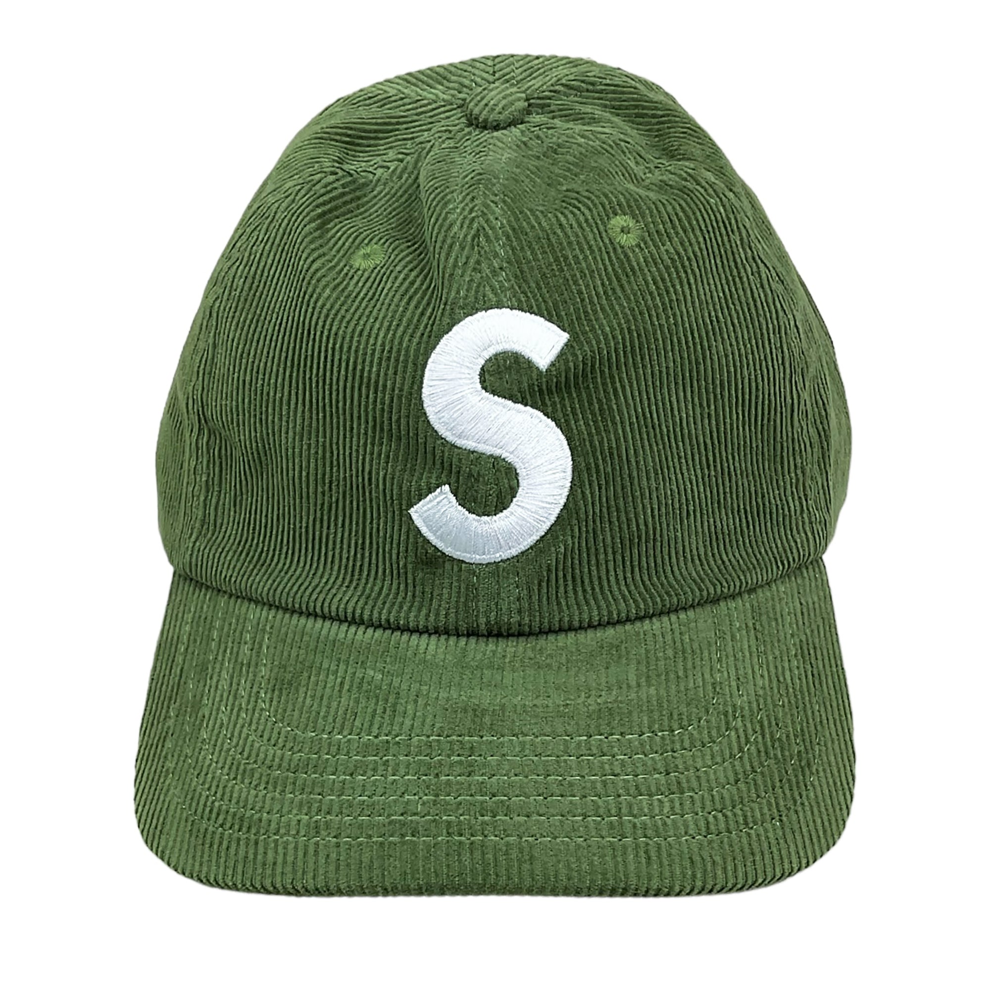 FINE WALE CORDUROY S LOGO 6-PANEL CAP OLIVE (SS21)