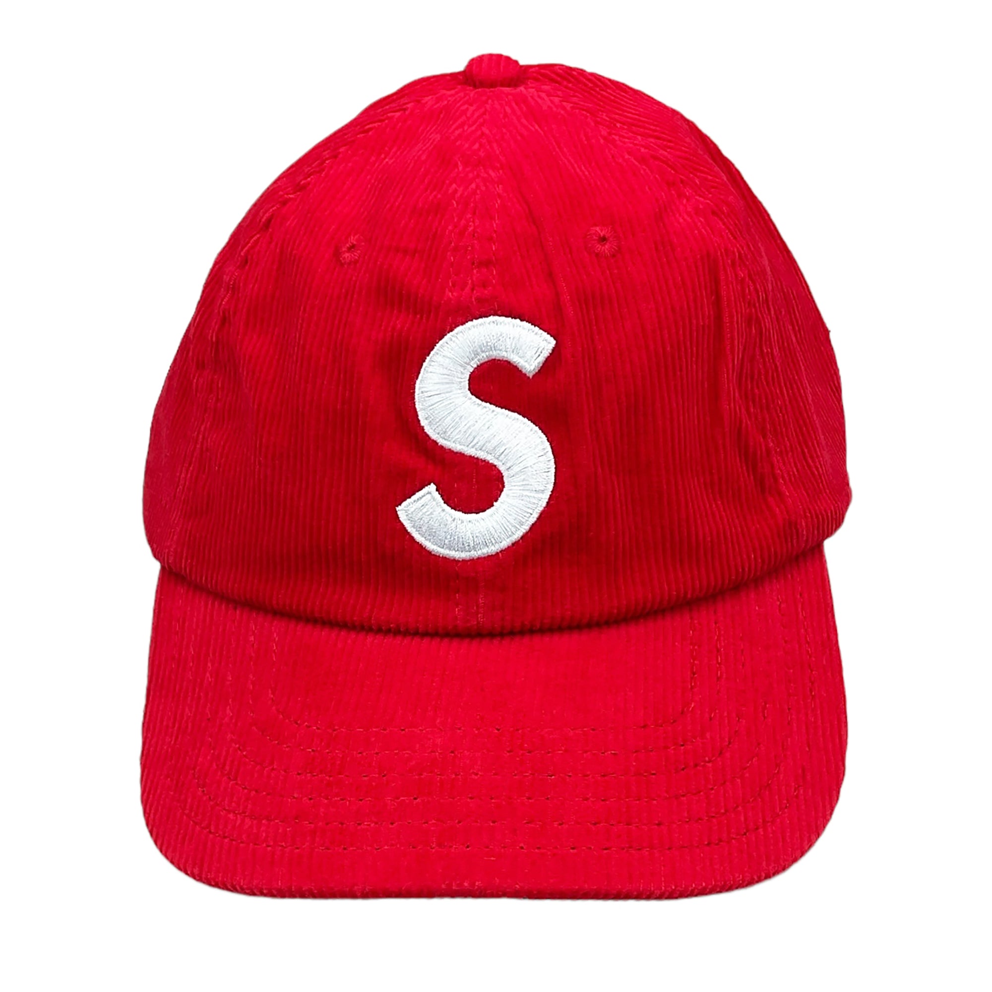 FINE WALE CORDUROY S LOGO 6-PANEL CAP RED (SS21)