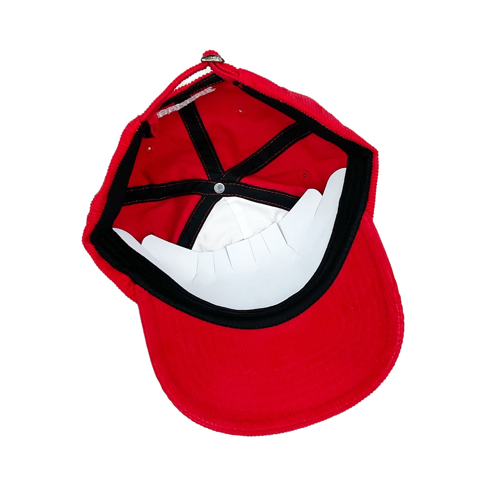 FINE WALE CORDUROY S LOGO 6-PANEL CAP RED (SS21)