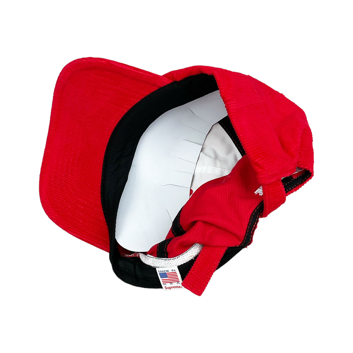 FINE WALE CORDUROY S LOGO 6-PANEL CAP RED (SS21)