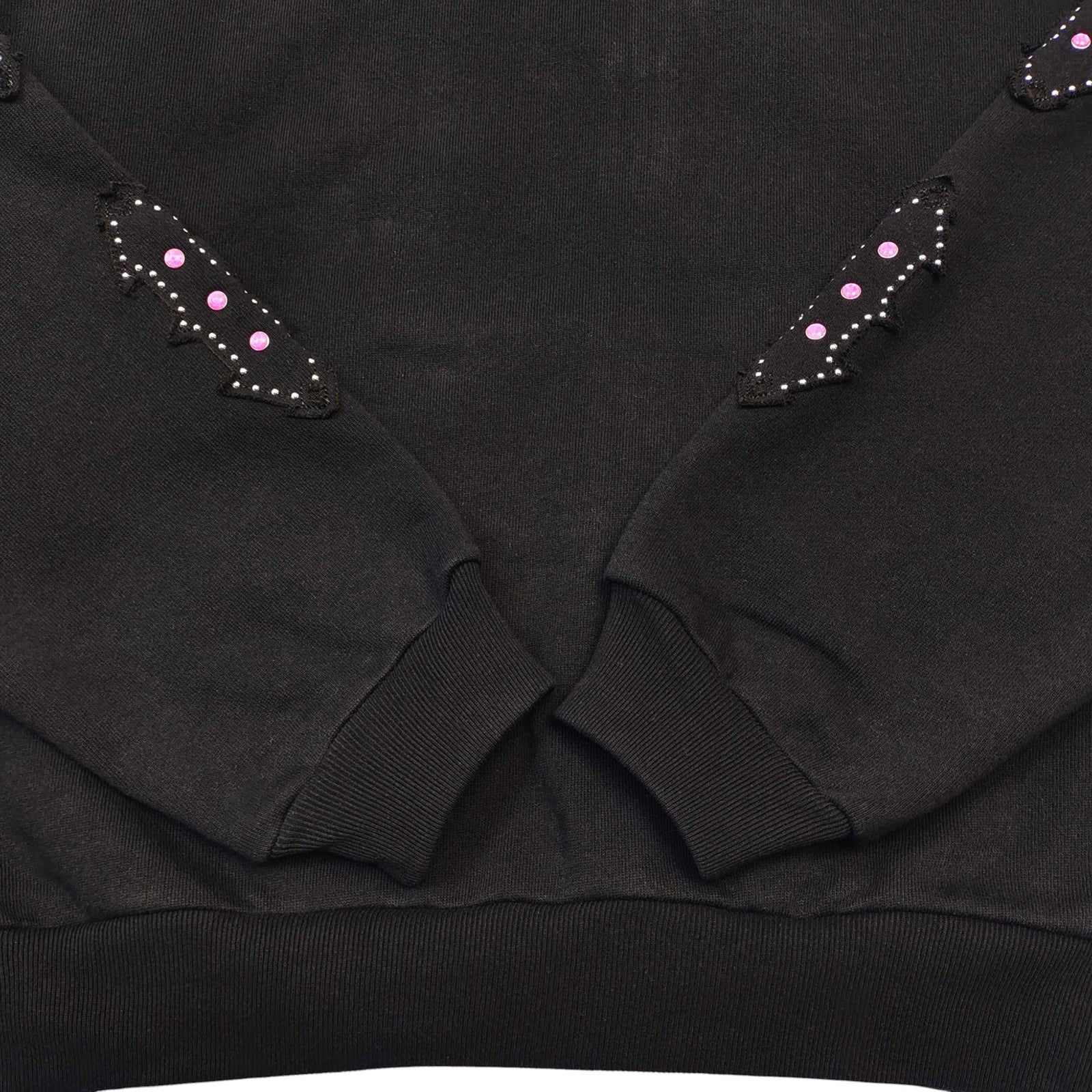 GARIBALDI FUR HOODED FULL ZIP HOODIE SWEATSHIRT BLACK