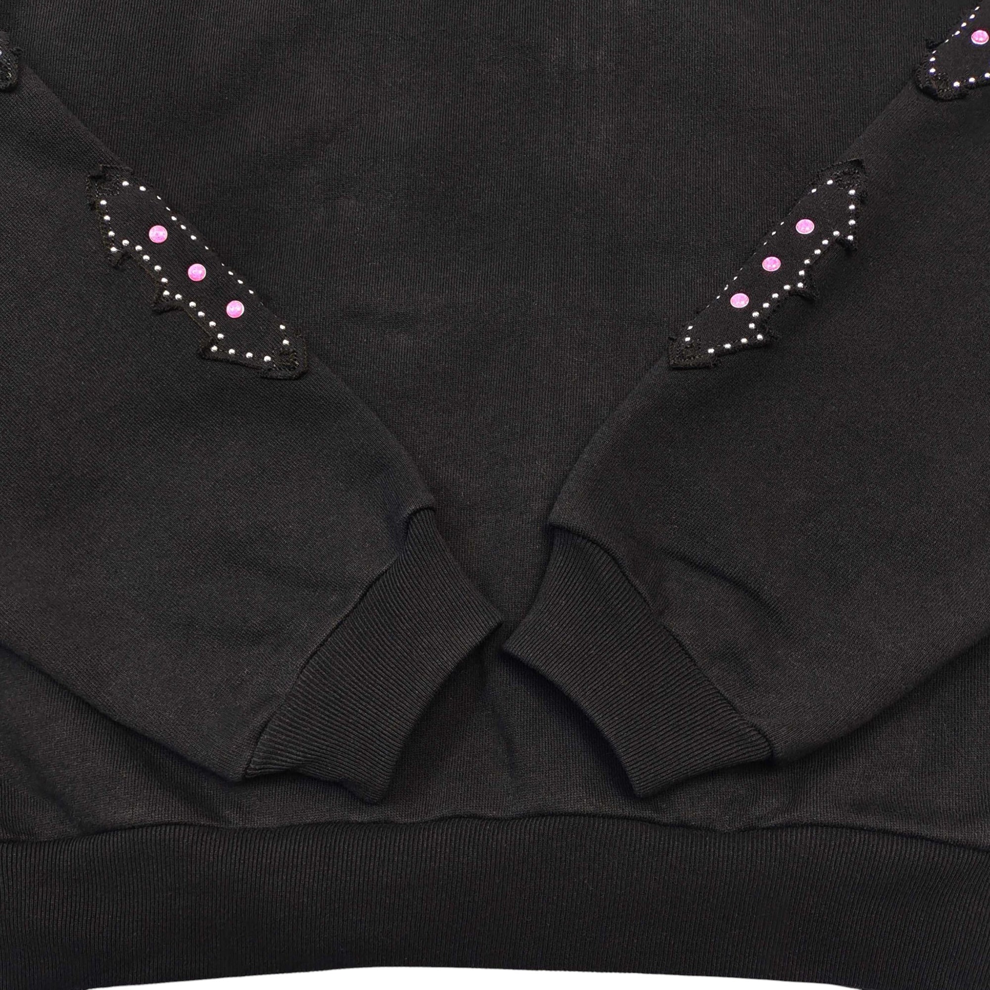 GARIBALDI FUR HOODED FULL ZIP HOODIE SWEATSHIRT BLACK