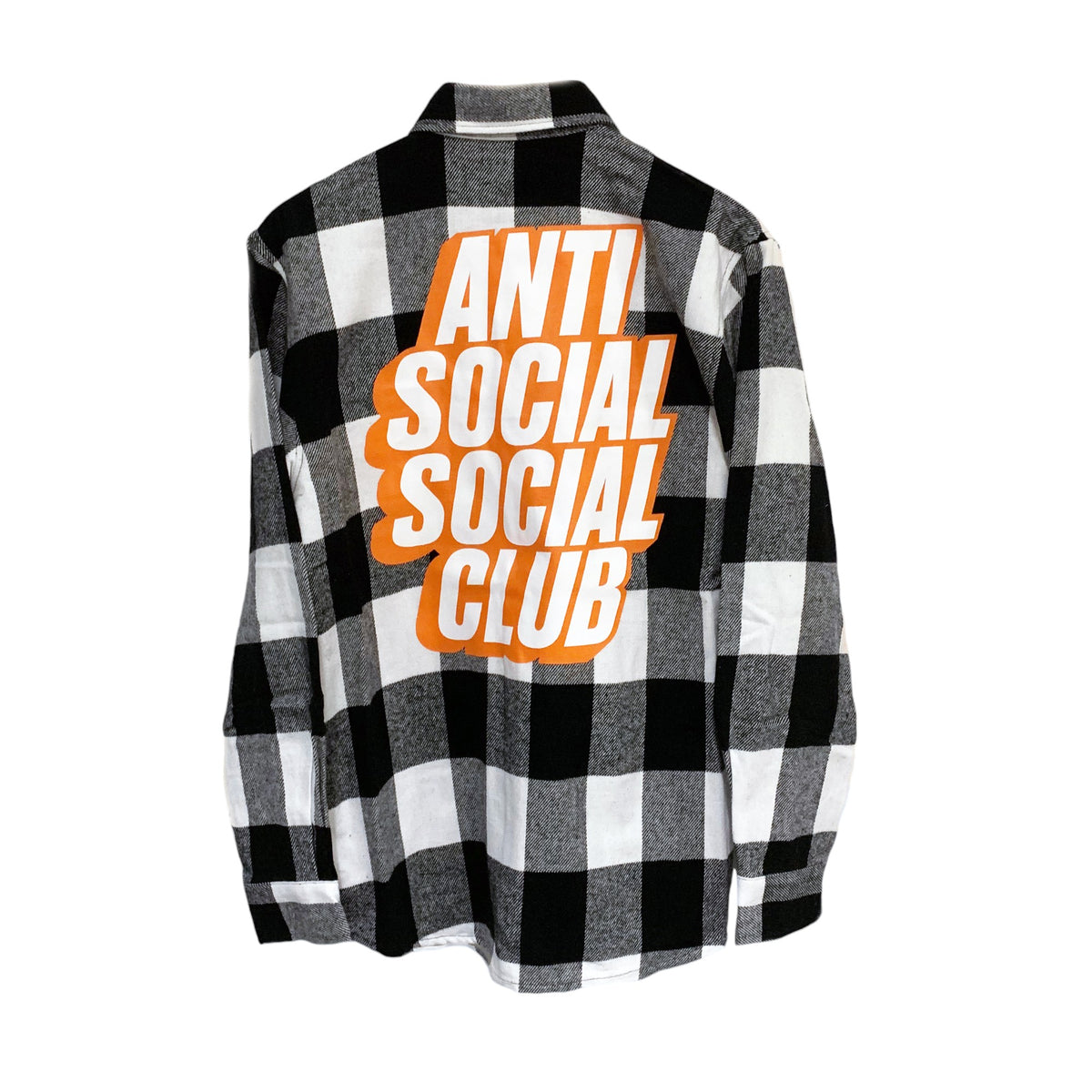 BLOCKED LOGO FLANNEL LONG SLEEVE SHIRT ORANGE | ASSC