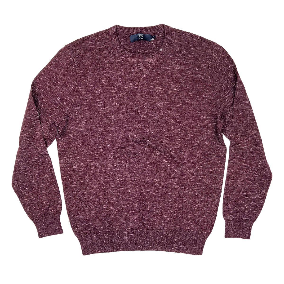 ACID WASHED CREWNECK SWEATER PLUM