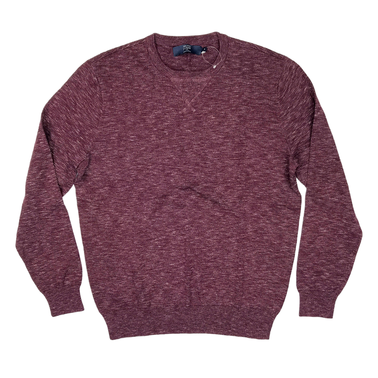 ACID WASHED CREWNECK SWEATER PLUM