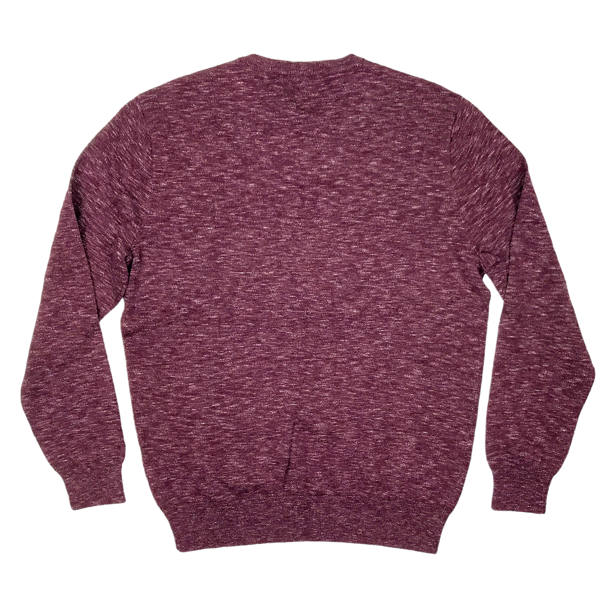 ACID WASHED CREWNECK SWEATER PLUM