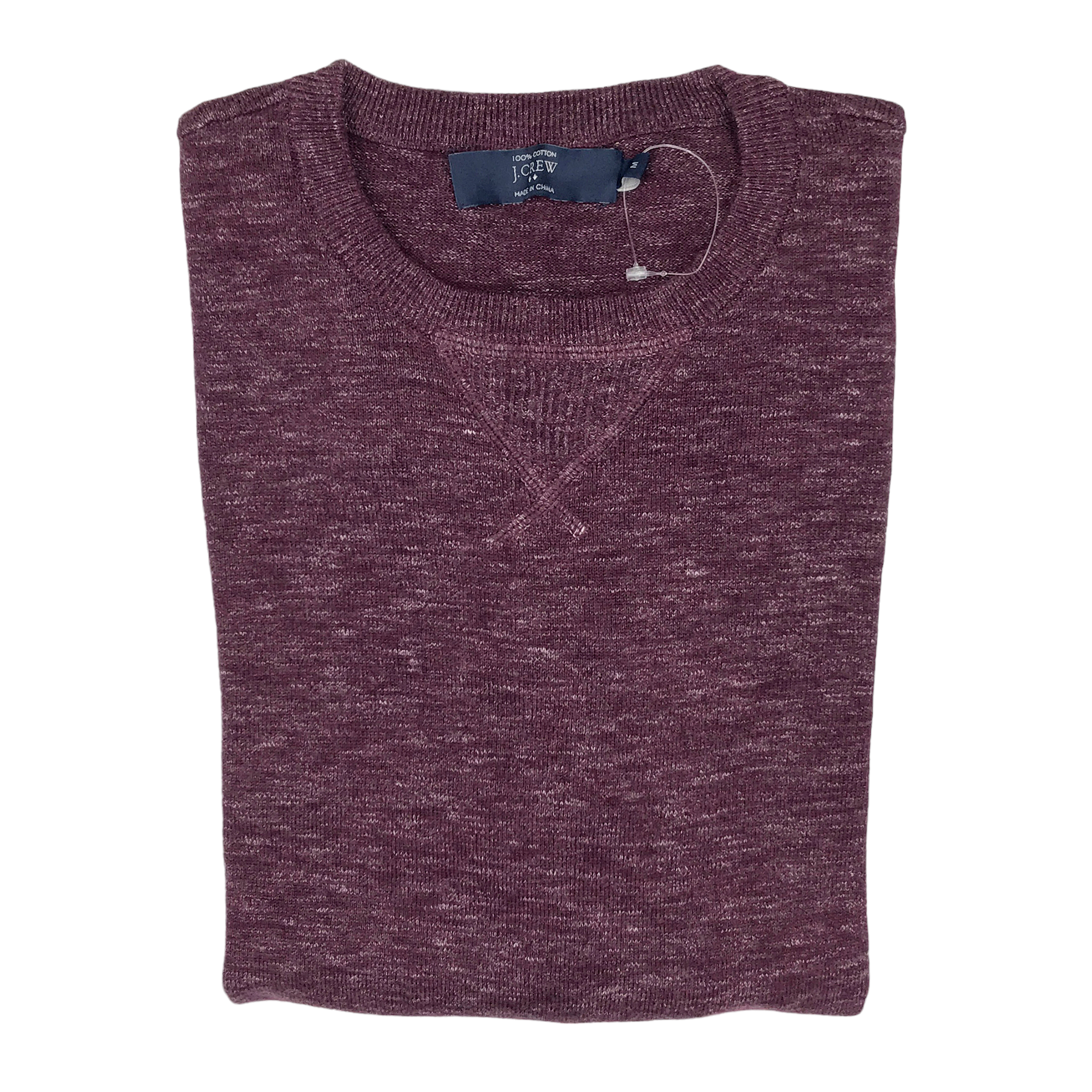 ACID WASHED CREWNECK SWEATER PLUM