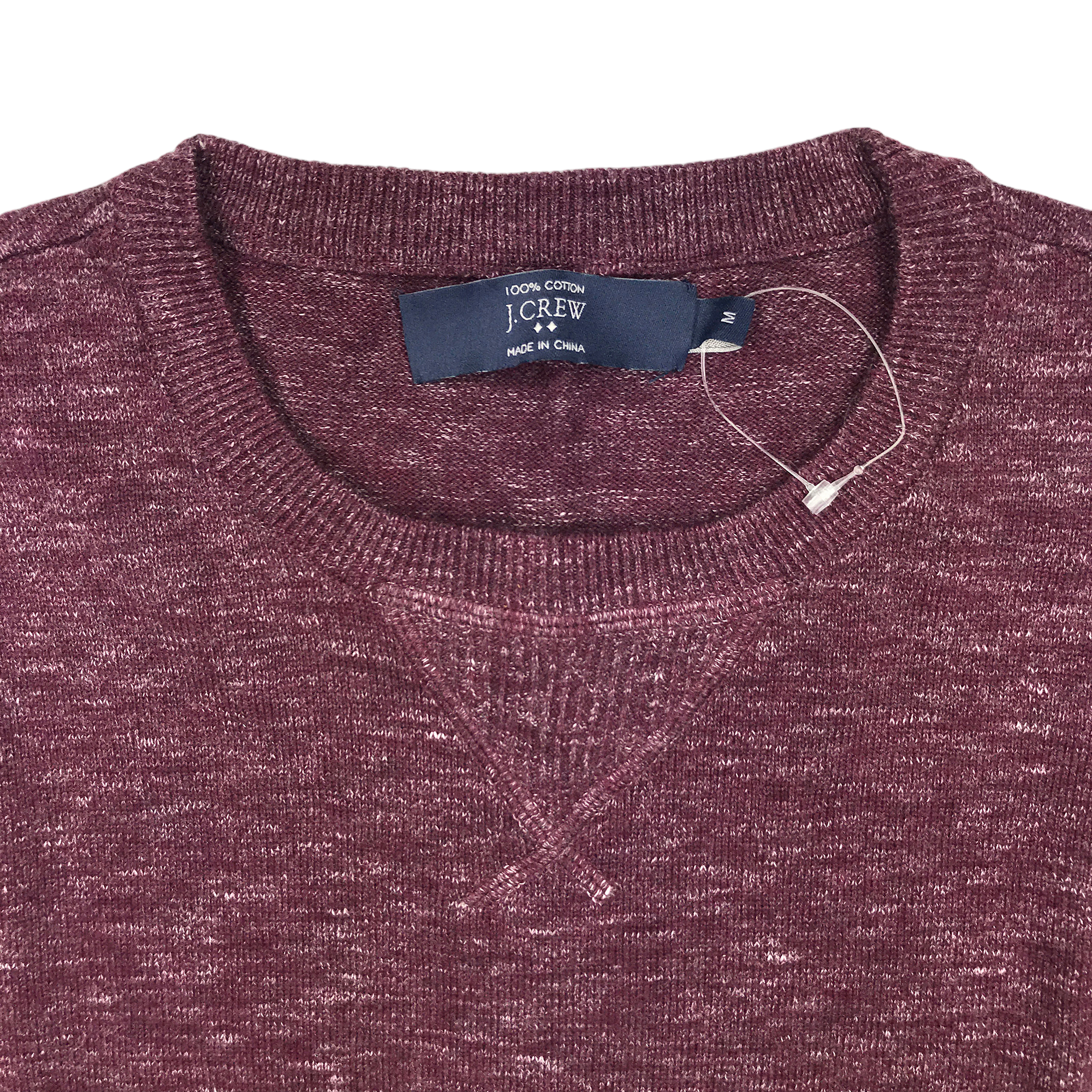 ACID WASHED CREWNECK SWEATER PLUM