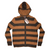 LAMBSWOOL STRIPED HOODIE SWEATER BROWN