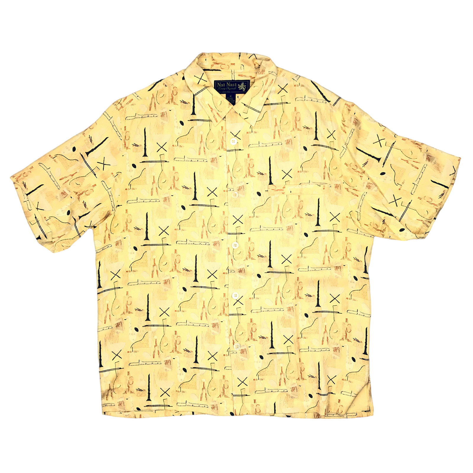 SILK MUSICAL INSTRUMENTS SHORT SLEEVE SHIRT GOLD