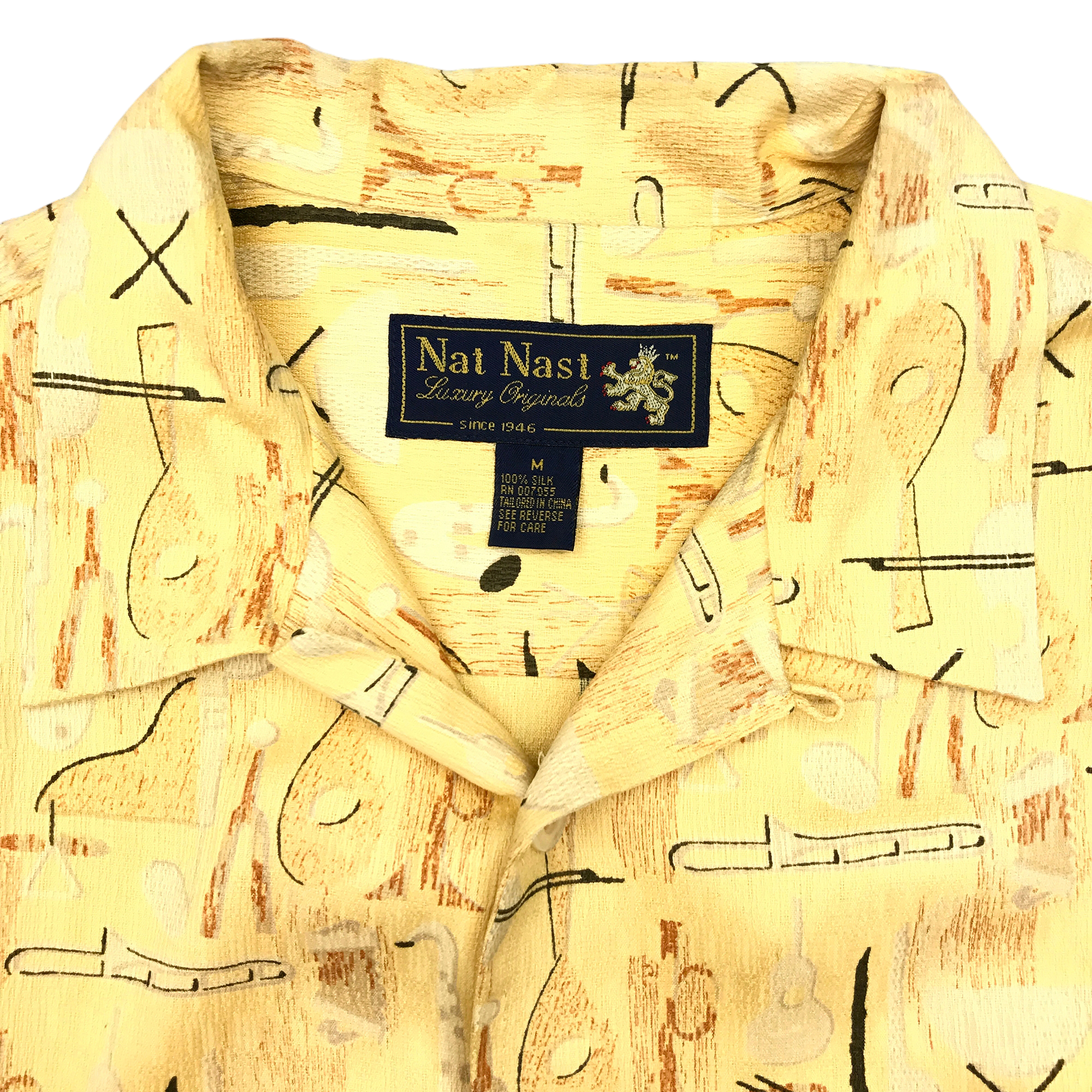 SILK MUSICAL INSTRUMENTS SHORT SLEEVE SHIRT GOLD