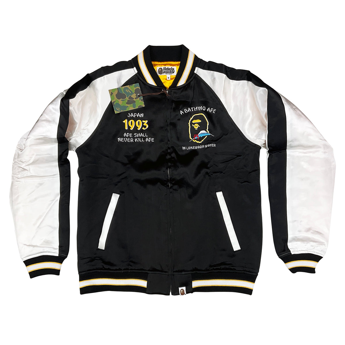 JAPAN 1993 SOUVENIR SUKAJAN JACKET BLACK WHITE | A BATHING APE