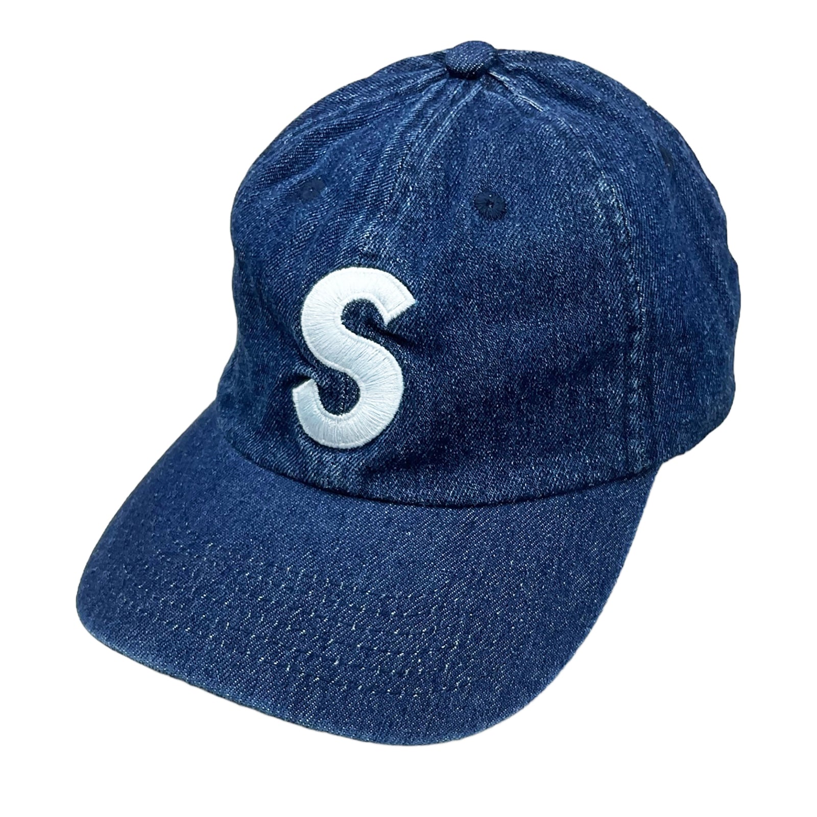 Supreme x Kevlar Denim S Logo 6-Panel Camp Cap Indigo (SS22) - 0riginalFeet