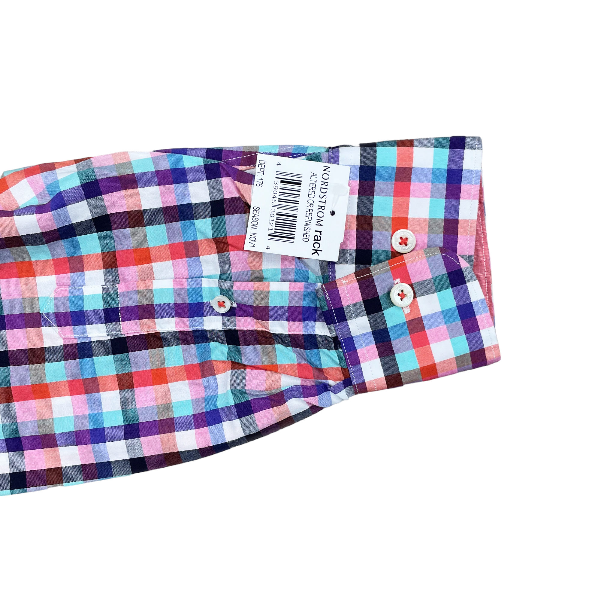 MADRAS CHECKERED LONG SLEEVE SHIRT MULTICOLOR