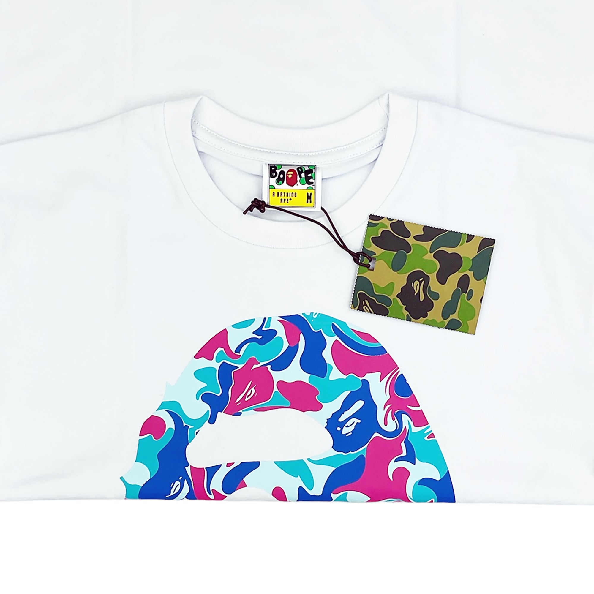 MARBLE CAMO BIG APE HEAD T-SHIRT WHITE | A BATHING APE