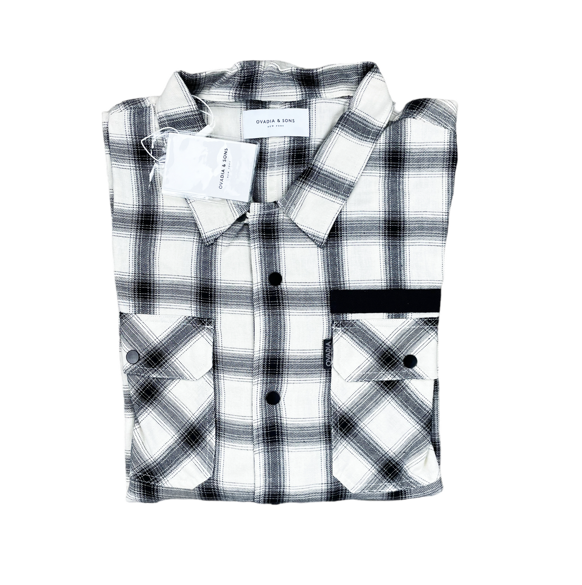 PLAID MILITARY OVERSHIRT LONG SLEEVE SHIRT