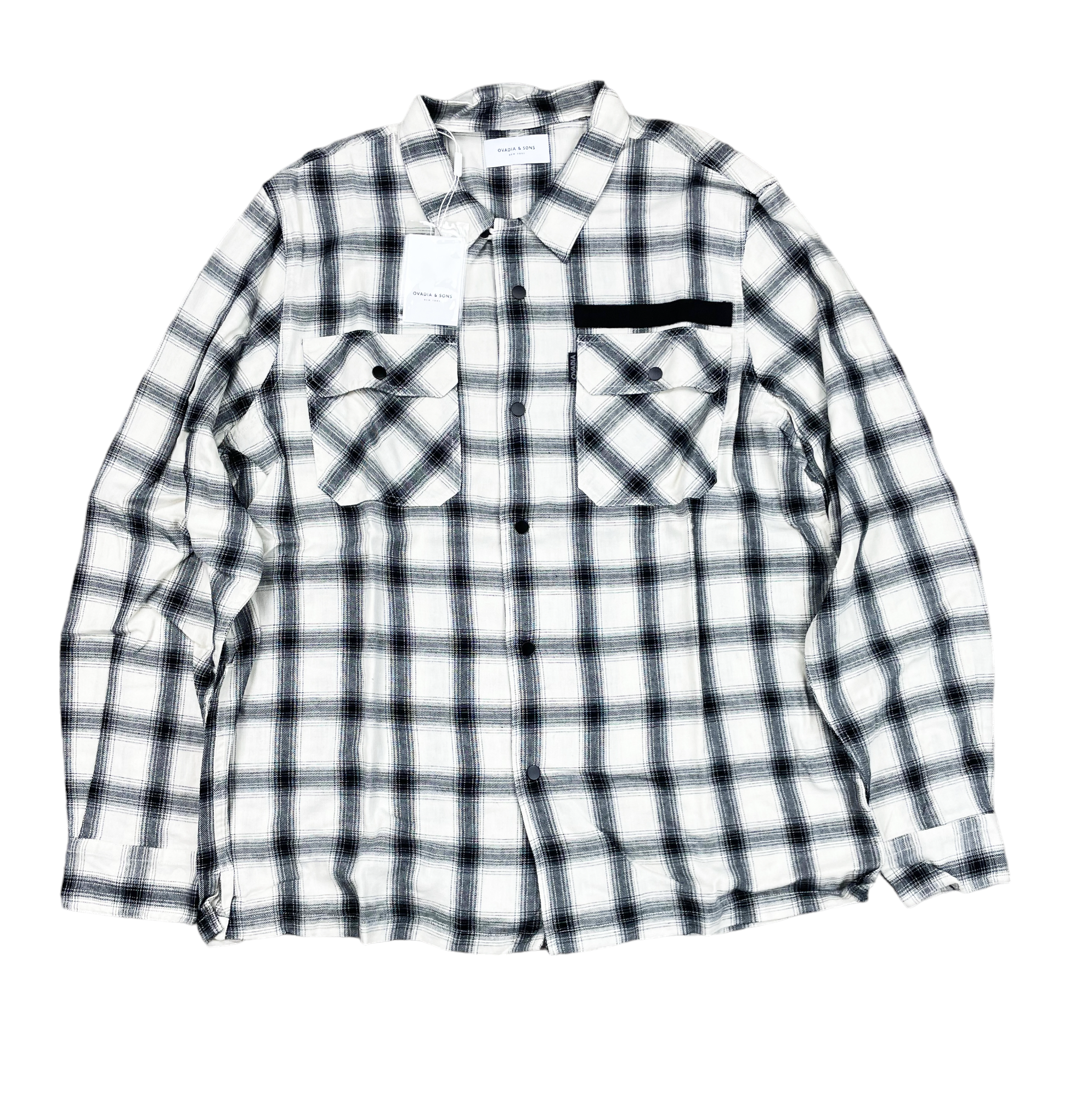 PLAID MILITARY OVERSHIRT LONG SLEEVE SHIRT