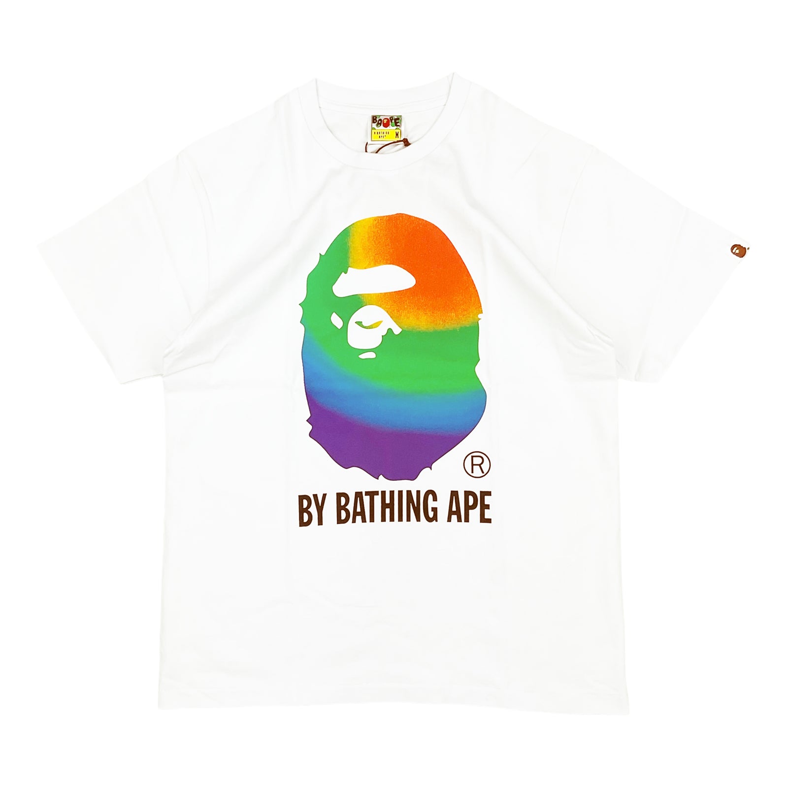 RAINBOW APE HEAD T-SHIRT WHITE | A BATHING APE