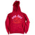 RED ANGEL NUMBER 555 HOODIE SWEATSHIRT RED