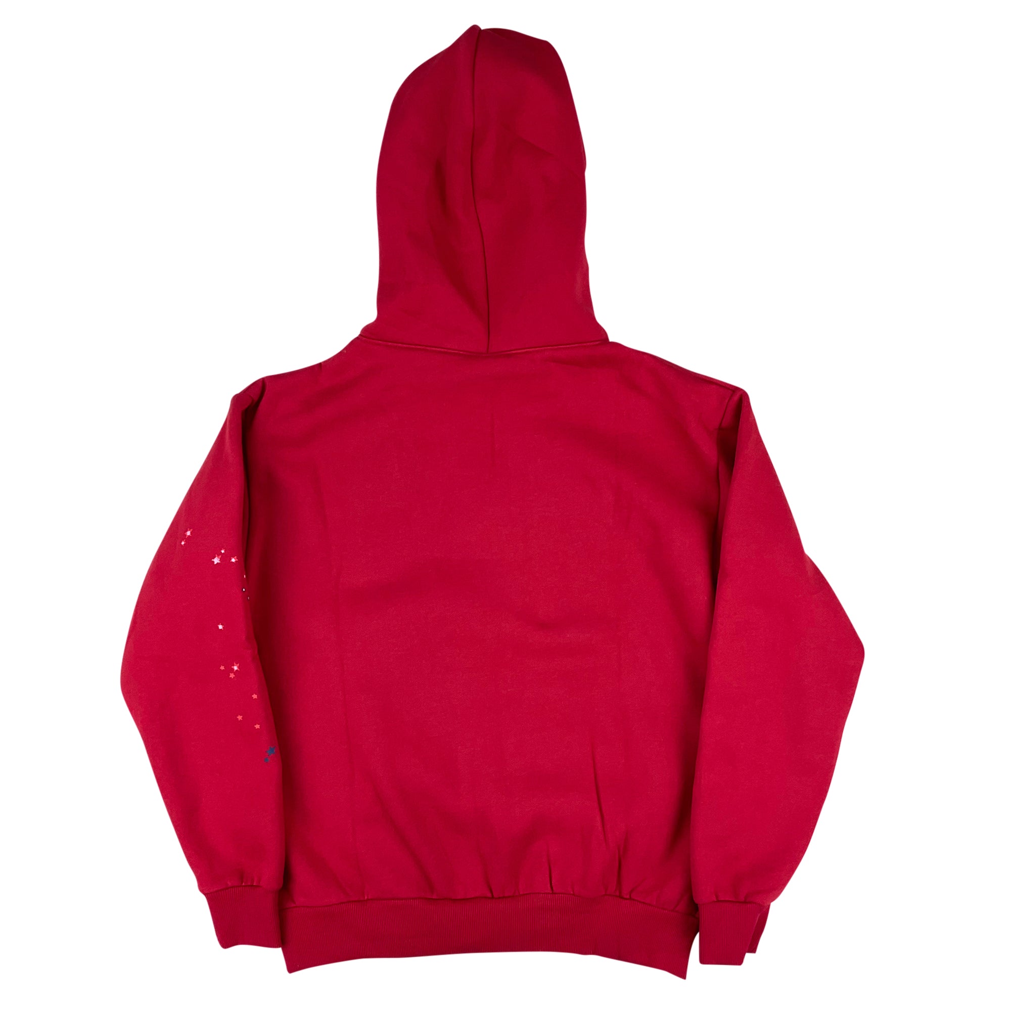 RED ANGEL NUMBER 555 HOODIE SWEATSHIRT RED