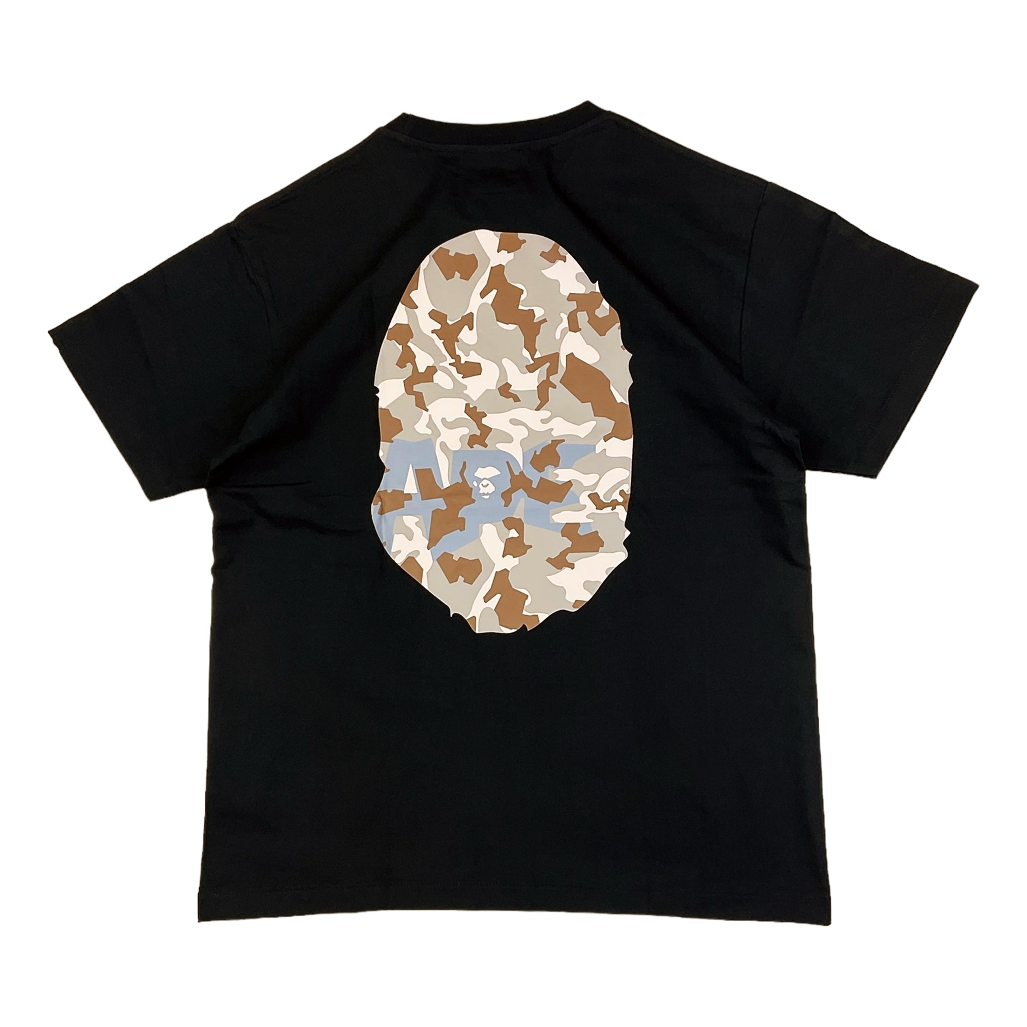 SAND CAMO BIG APE HEAD T-SHIRT BLACK BEIGE | A BATHING APE