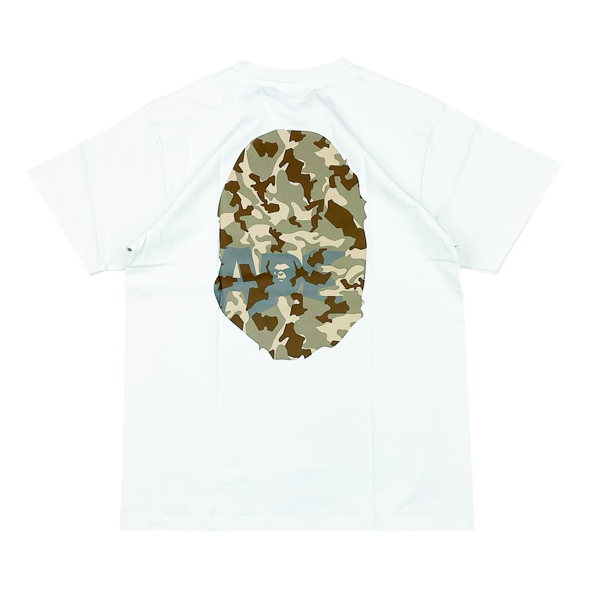 SAND CAMO BIG APE HEAD T-SHIRT WHITE BEIGE | A BATHING APE