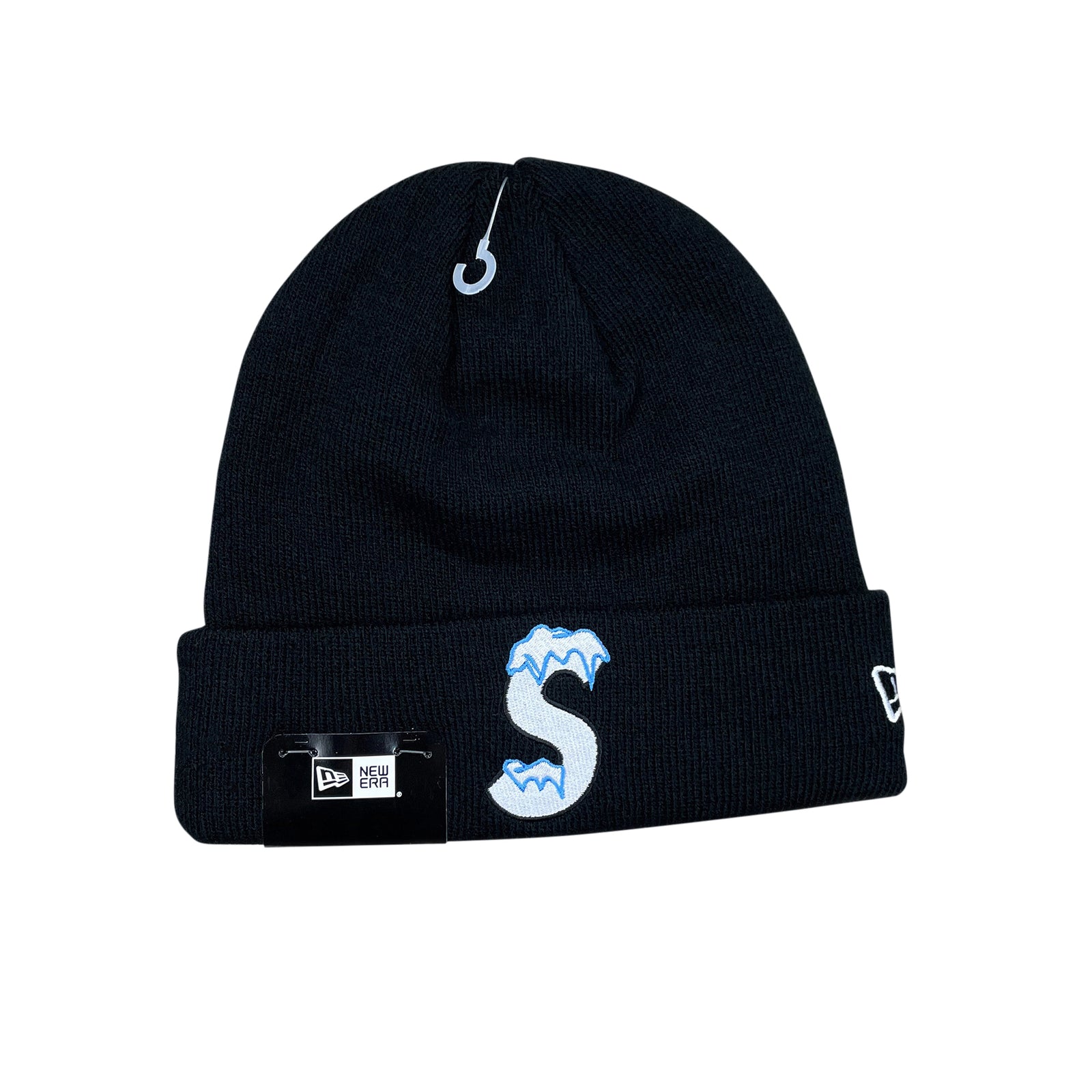 Supreme x New Era Frost S Logo Beanie Black (FW20) - 0riginalFeet