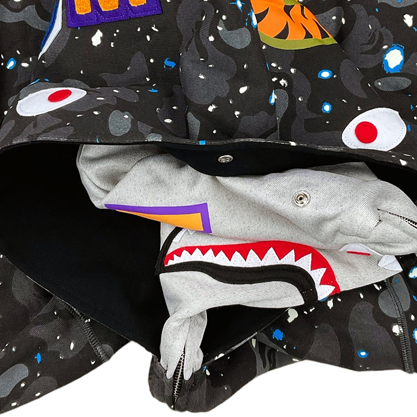 Bape fashion shark hoodie space camo