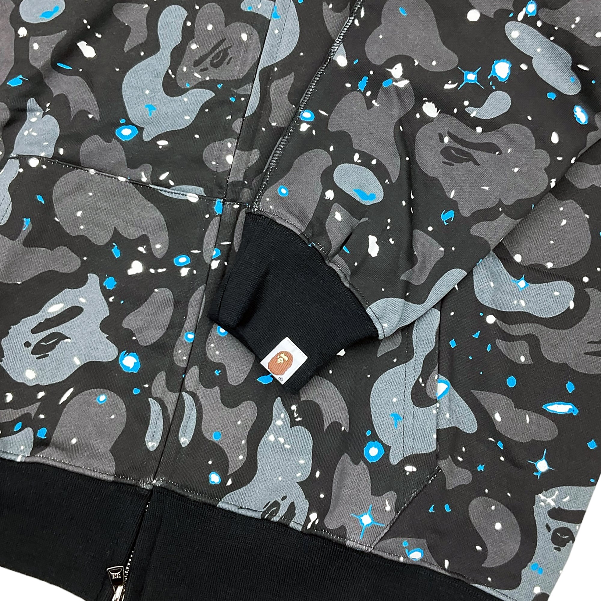 SPACE CAMO SHARK WGM HOODIE SWEATSHIRT BLACK | A BATHING APE