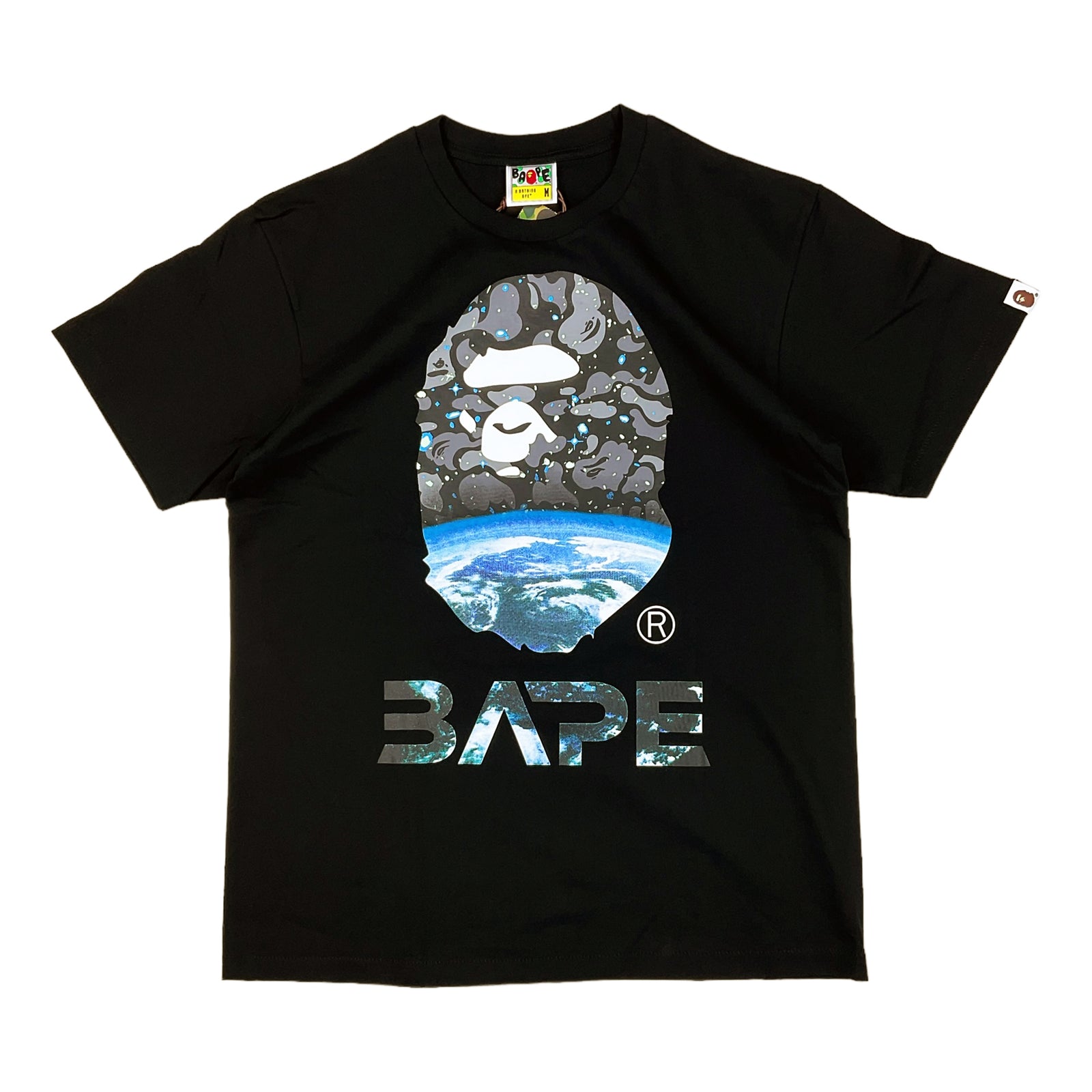 SPACE CAMO APE HEAD T-SHIRT BLACK | A BATHING APE