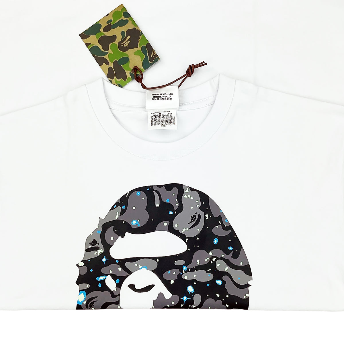 SPACE CAMO APE HEAD T-SHIRT WHITE | A BATHING APE
