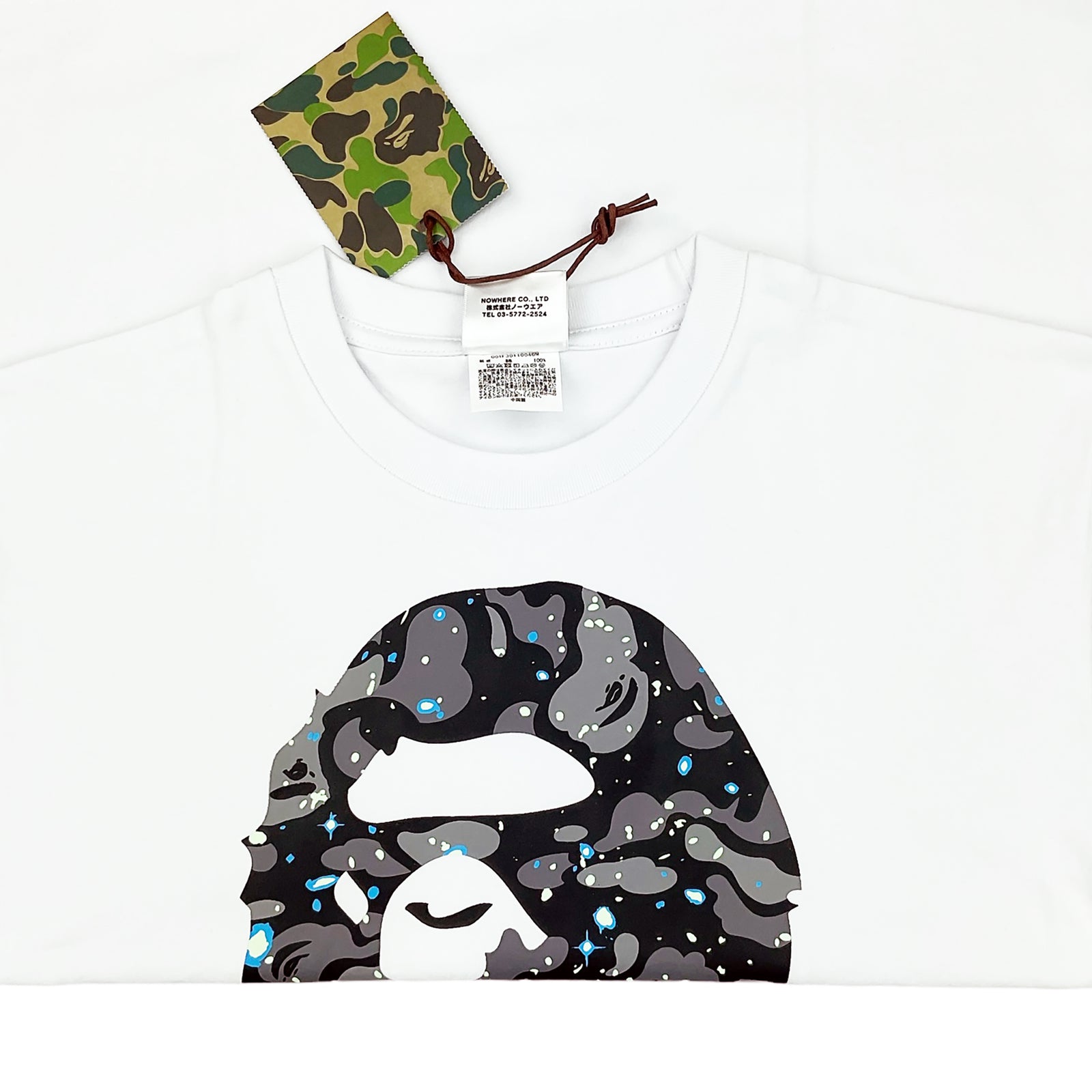 SPACE CAMO APE HEAD T-SHIRT WHITE | A BATHING APE