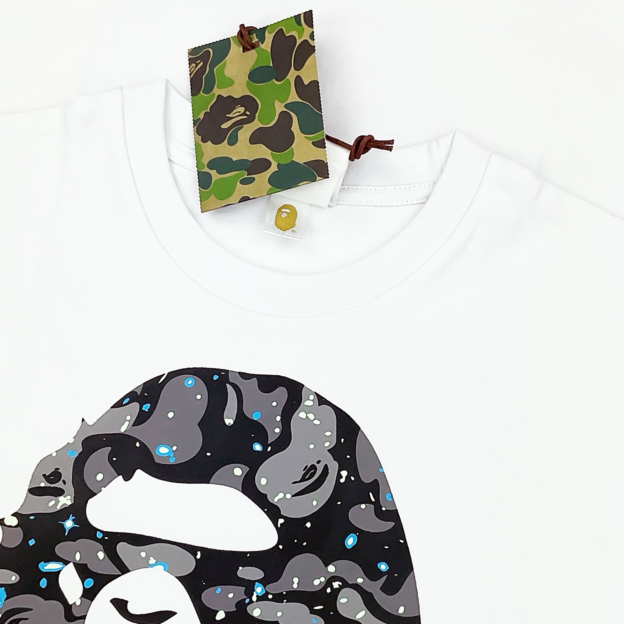 SPACE CAMO APE HEAD T-SHIRT WHITE | A BATHING APE