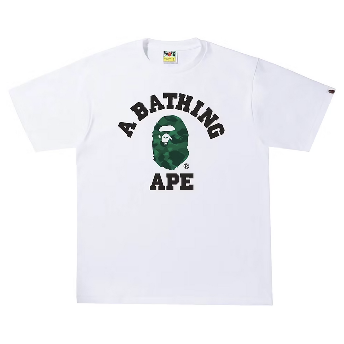 COLOR CAMO COLLEGE T-SHIRT WHITE GREEN | A BATHING APE