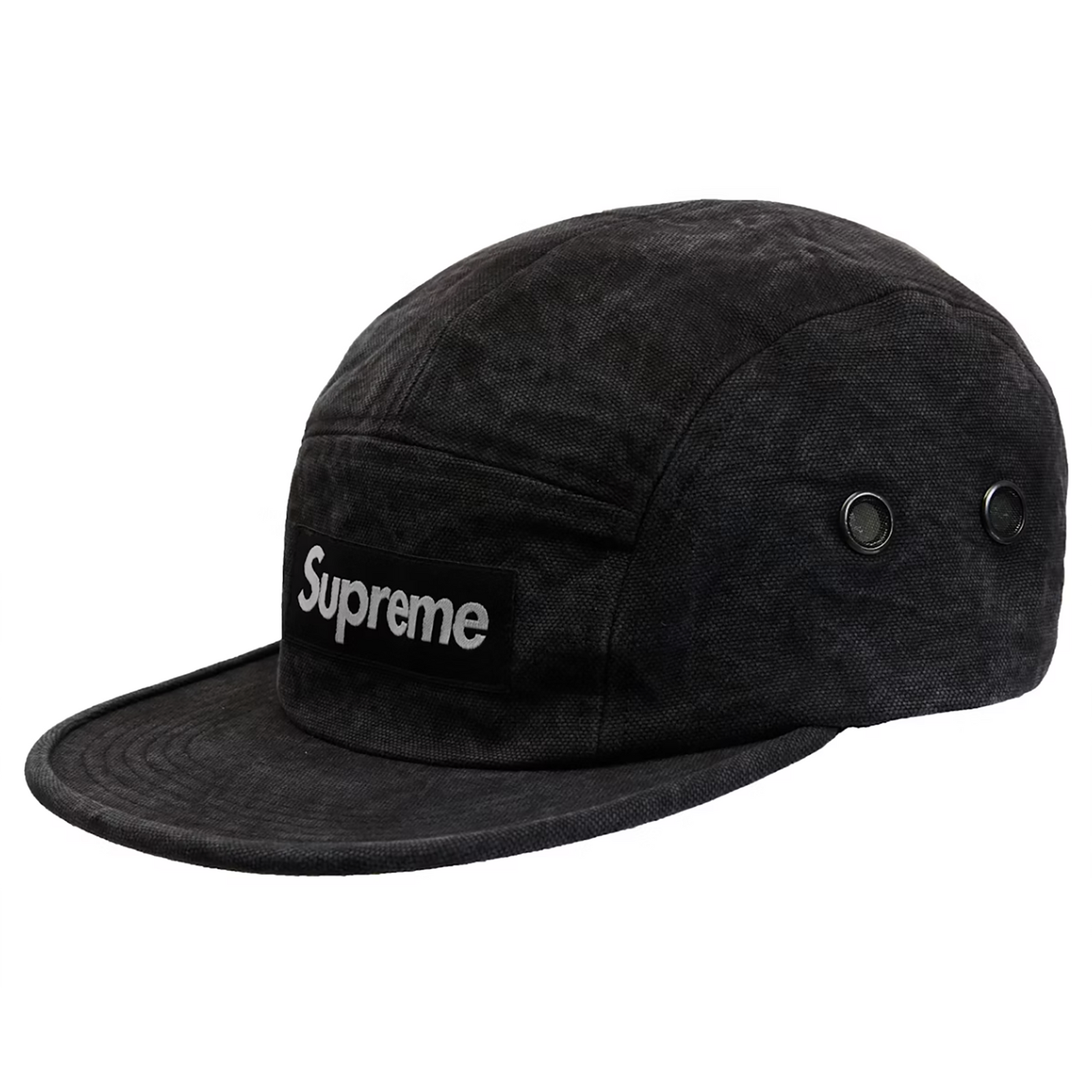 WASHED CANVAS 5-PANEL CAMP CAP BLACK (FW19)