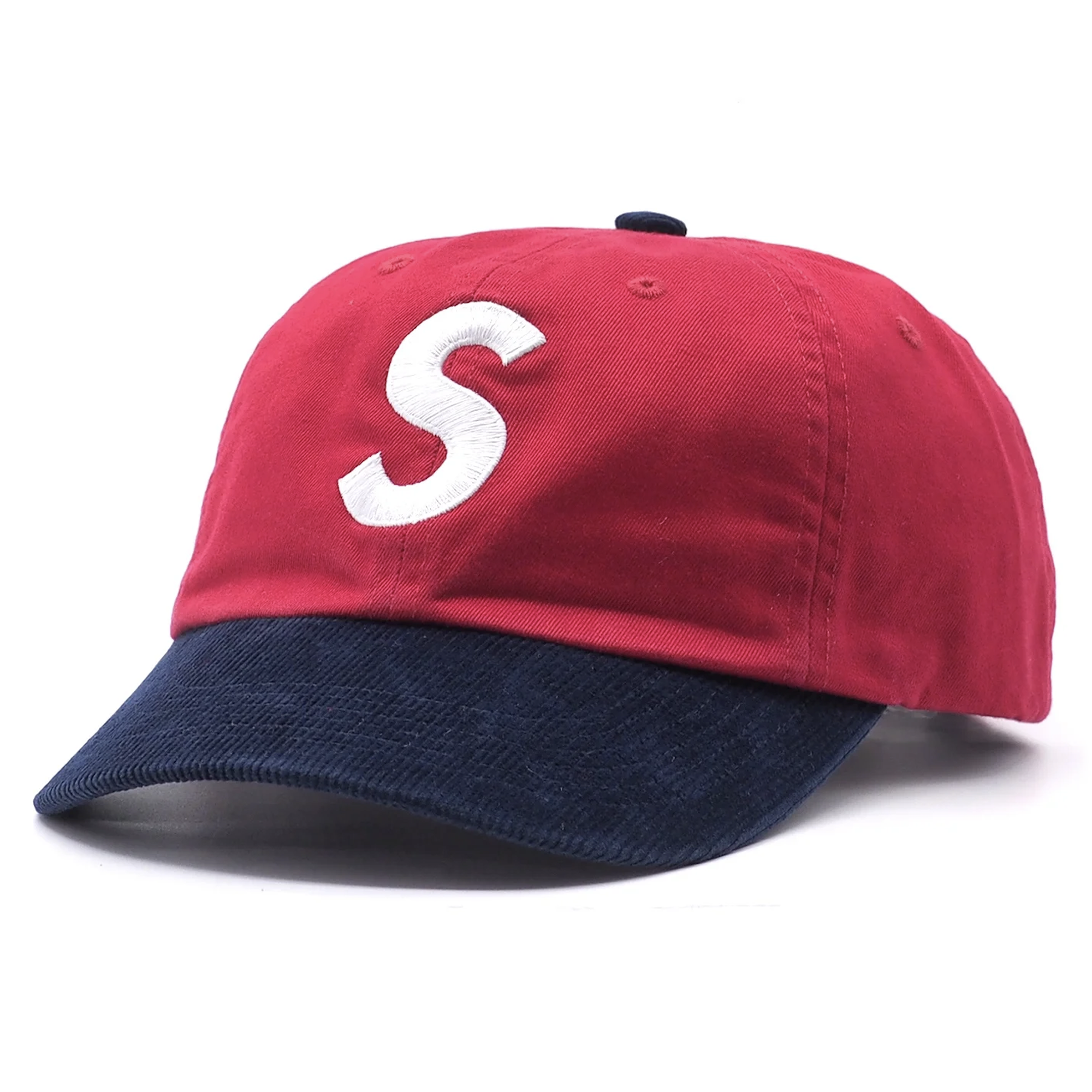 S LOGO 2-TONE 6-PANEL CAP RED (SS24)