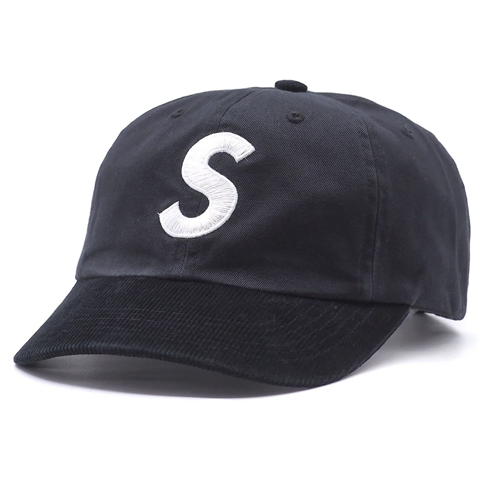 S LOGO 2-TONE 6-PANEL CAP BLACK (SS24)