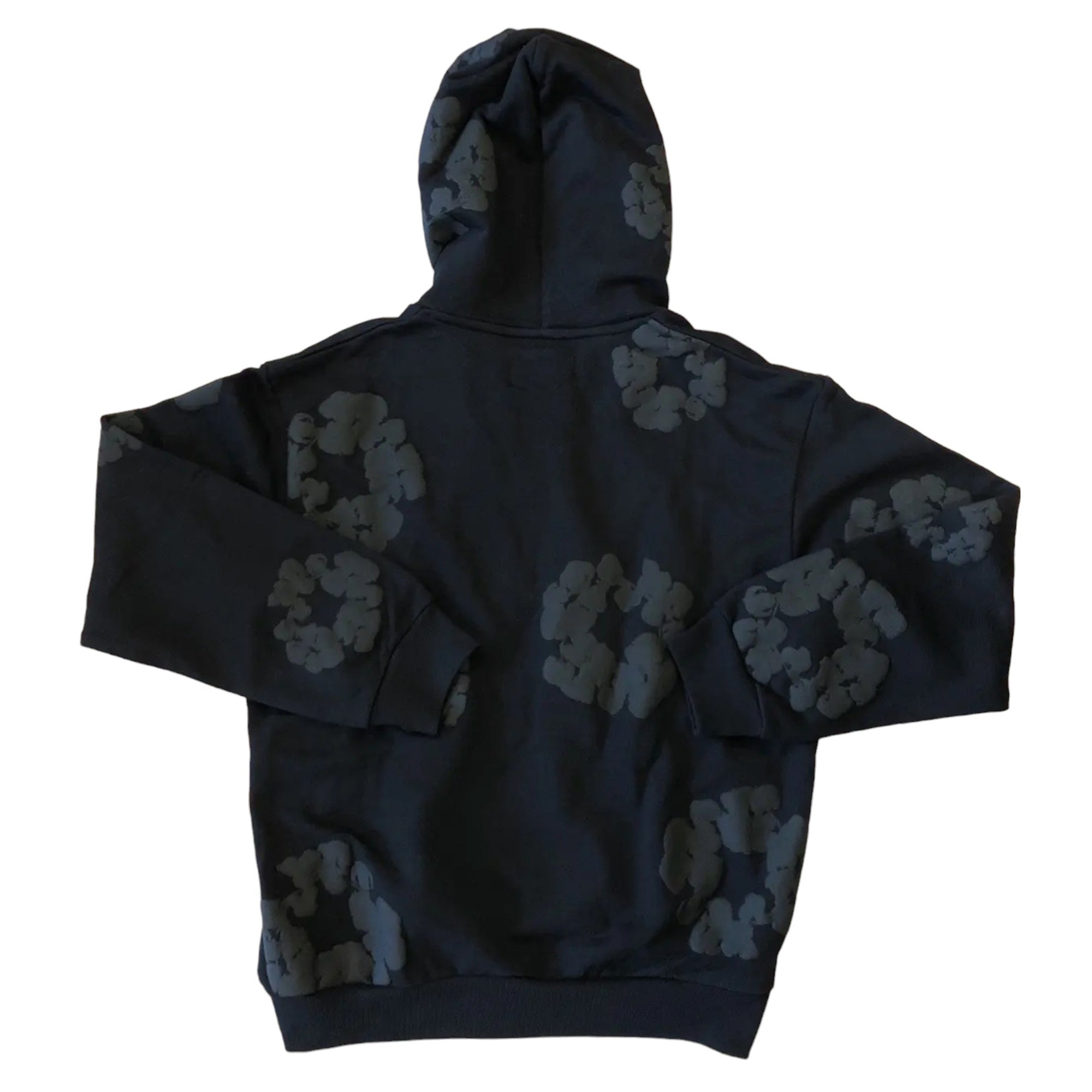 THE COTTON WREATH HOODIE SWEATSHIRT BLACK MONOCHROME